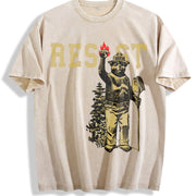 Smokey Bear Resist Vintage Washed T-Shirt in Beige
