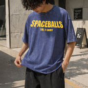 Spaceballs Movie Retro Vintage Washed T-Shirt in Blue
