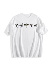 Fourth Wing Basgiath War College Cotton T-Shirt in White