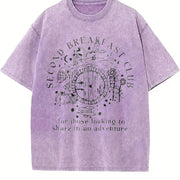 Second House One-piece Vintage Washed T-Shirt in Purple