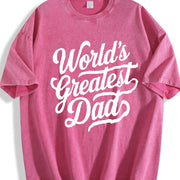 World's Greatest Dad Vintage Washed T-Shirt in Red