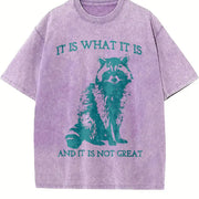 It Is What It Is and It Is Not Great Vintage Washed T-Shirt in Purple