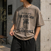 More Trash Can Raccoon Vintage Washed T-Shirt in Brown