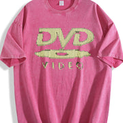 DVD Video Logo Vintage Washed T-Shirt in Red