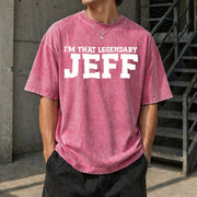 I'm That Legendary Jeff Vintage Washed T-Shirt in Red