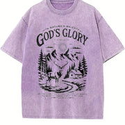 God's Glory Christian SO MY SOUL PANTS FOR YOU vintage washed oversized T-shirt in Purple