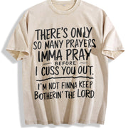 Street Style Holiday with Prayers and Cursing Relaxed Fit vintage washed oversized T-shirt in Beige