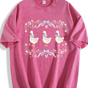 1980s Blue Ribbon Goose Vintage Washed T-Shirt in Red