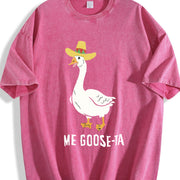 ME Goose-ta Perfect for Street Vintage Washed T-Shirt in Red