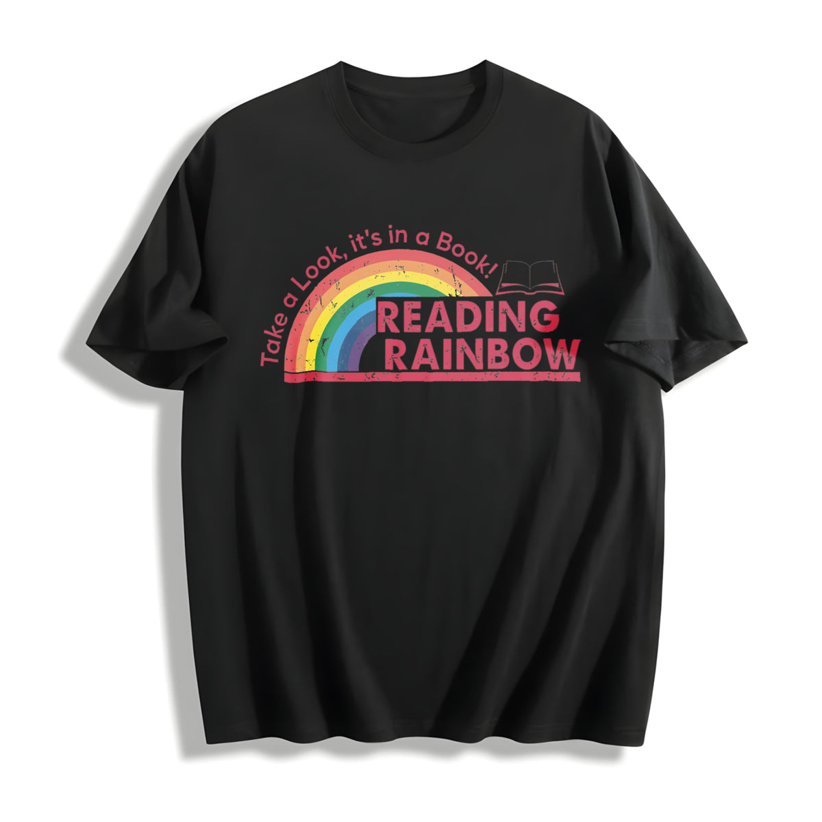 Take a It's in a Book Cotton T-Shirt in Black