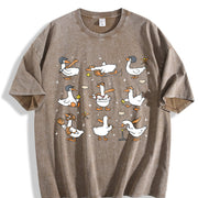 Silly Goose Softball Vintage Washed T-Shirt in Brown