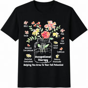 Grow to Your Full Potential Cotton T-Shirt in Black