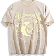 Moon vintage washed oversized T-shirt in Beige