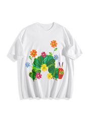 Eat the Rich the Very Hungry Caterpillar Cotton T-Shirt in White