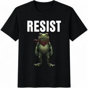 Resist Frog Free Portland Freedom Frog Cotton T-Shirt in Black