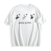 Goose Bumps Volleyball Cotton T-Shirt in White