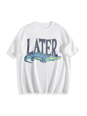 Later Gator T 90s Cotton T-Shirt in White