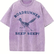 Roadrunner Beep Beep Vintage Washed T-Shirt in Purple