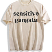 Sensitive Gang Vintage Washed T-Shirt in Beige