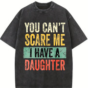 You Can't Scare Me Vintage Washed T-Shirt in Black