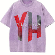 Black Sleeveless Muscle Tank Vintage Washed T-Shirt in Purple