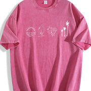 Surfer Ocean ® 90s Vintage Washed T-Shirt in Red