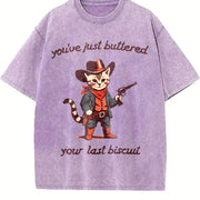 You've Just Buttered Your Last Biscuit Vintage Washed T-Shirt in Purple