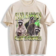 Even Baddies Get Saddies Vintage Washed T-Shirt in Beige