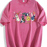 Hit the Dang Ball Goose Baseball Vintage Washed T-Shirt in Red