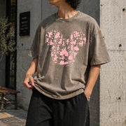 Disney Mickey Mouse Vintage Washed T-Shirt in Brown