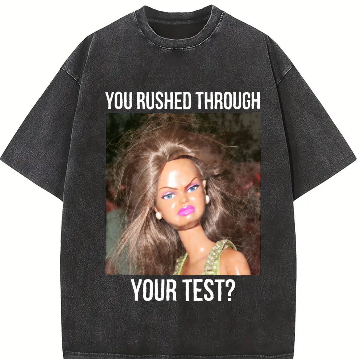 Test Day Teacher State Testing Vintage Washed T-Shirt in Black
