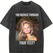 Test Day Teacher State Testing Vintage Washed T-Shirt in Black