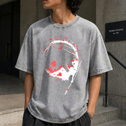 Princess Mononoke Cherry Blossom Vintage Washed T-Shirt in Gray