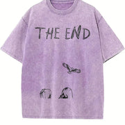 Attack on Titan Levi Ackerman vintage washed oversized T-shirt in Purple