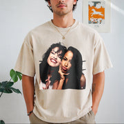Selena and Aaliyah Vintage Washed T-Shirt in Beige