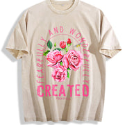 Faith-driven Youth Vintage Washed T-Shirt in Beige