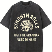 Synonym Rolls Just Like Grammar Used to Make for Ladies Vintage Washed T-Shirt in Black