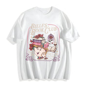 Belle's Book Club Tale as Old as Time Belle’s Book Cafe Cotton T-Shirt in White