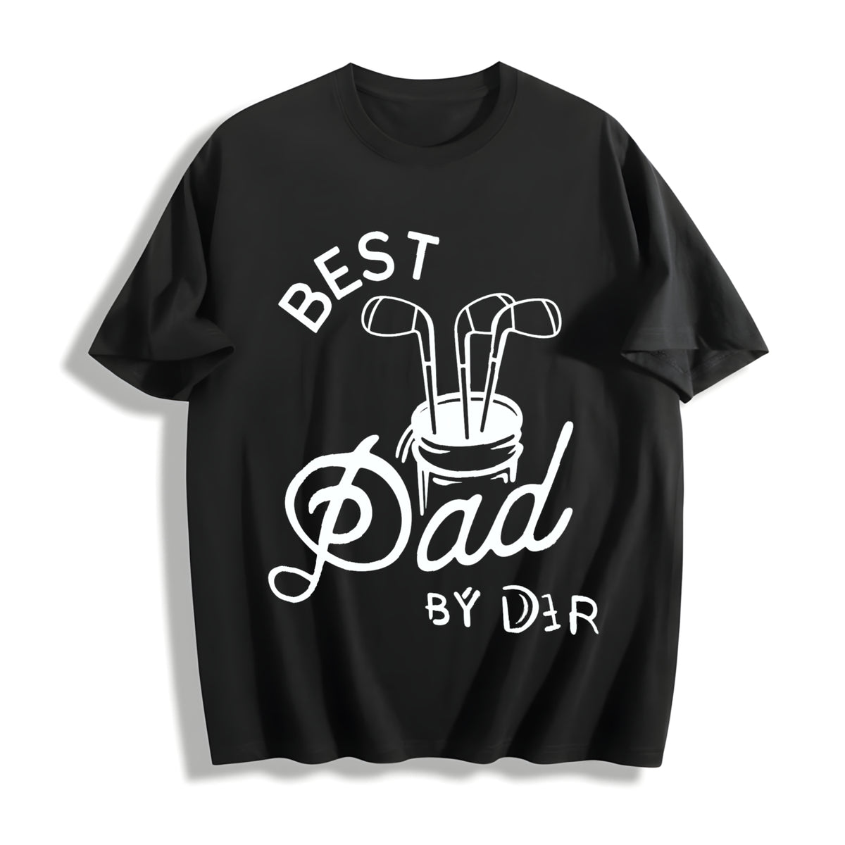 Best Dad by Par Golf Dad Fathers Day Golf for Dad Dads Cotton T-Shirt in Black