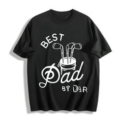 Best Dad by Par Golf Dad Fathers Day Golf for Dad Dads Cotton T-Shirt in Black