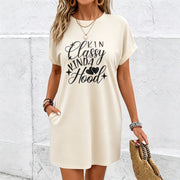 Relaxed Off-shoulder Maxi Dress Cotton T-Shirt in White