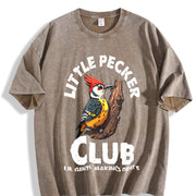 Little Pecker Club Big Dents Vintage Washed T-Shirt in Brown