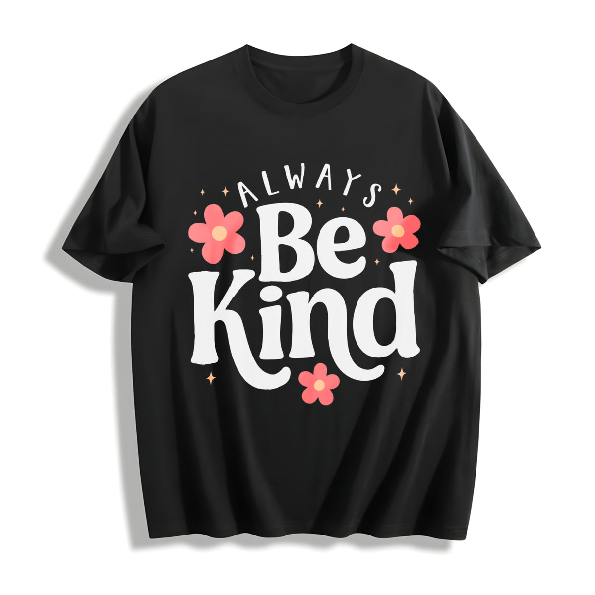 Kindness Be Kind Cotton T-Shirt in Black
