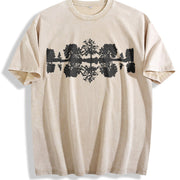 Reflection Tree Vintage Washed T-Shirt in Beige