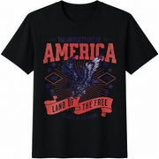 United States of America Since 1776 Cotton T-Shirt in Black