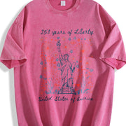 250 Years of Liberty Vintage Washed T-Shirt in Red