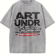 Art Under Pressure Vintage Washed T-Shirt in Gray