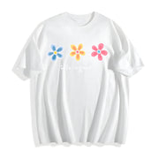 With Daisy for Baggy Hip Hop Mother's Day Cotton T-Shirt in White