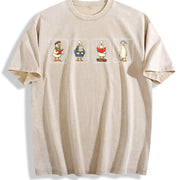 Reading Silly Goose Teacher Vintage Washed T-Shirt in Beige