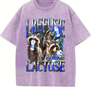 I Refuse to Tolerate Lactose Vintage Washed T-Shirt in Purple
